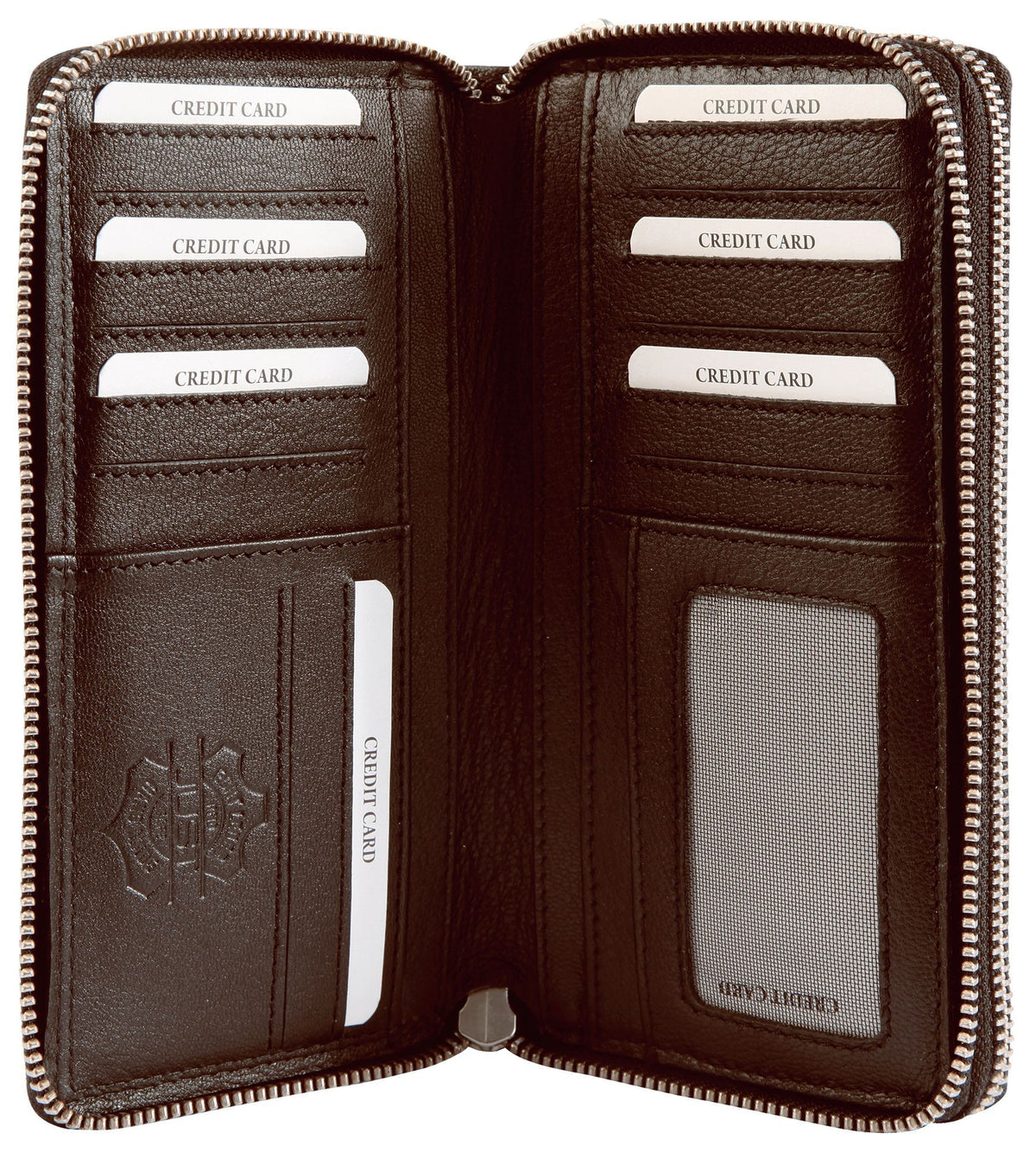 JUST Echt Leder Geldbörse RFID inkl. Box – Schwarz, Grau & Braun