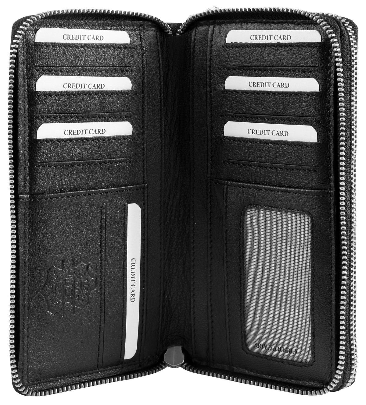 JUST Echt Leder Geldbörse RFID inkl. Box – Schwarz, Grau & Braun