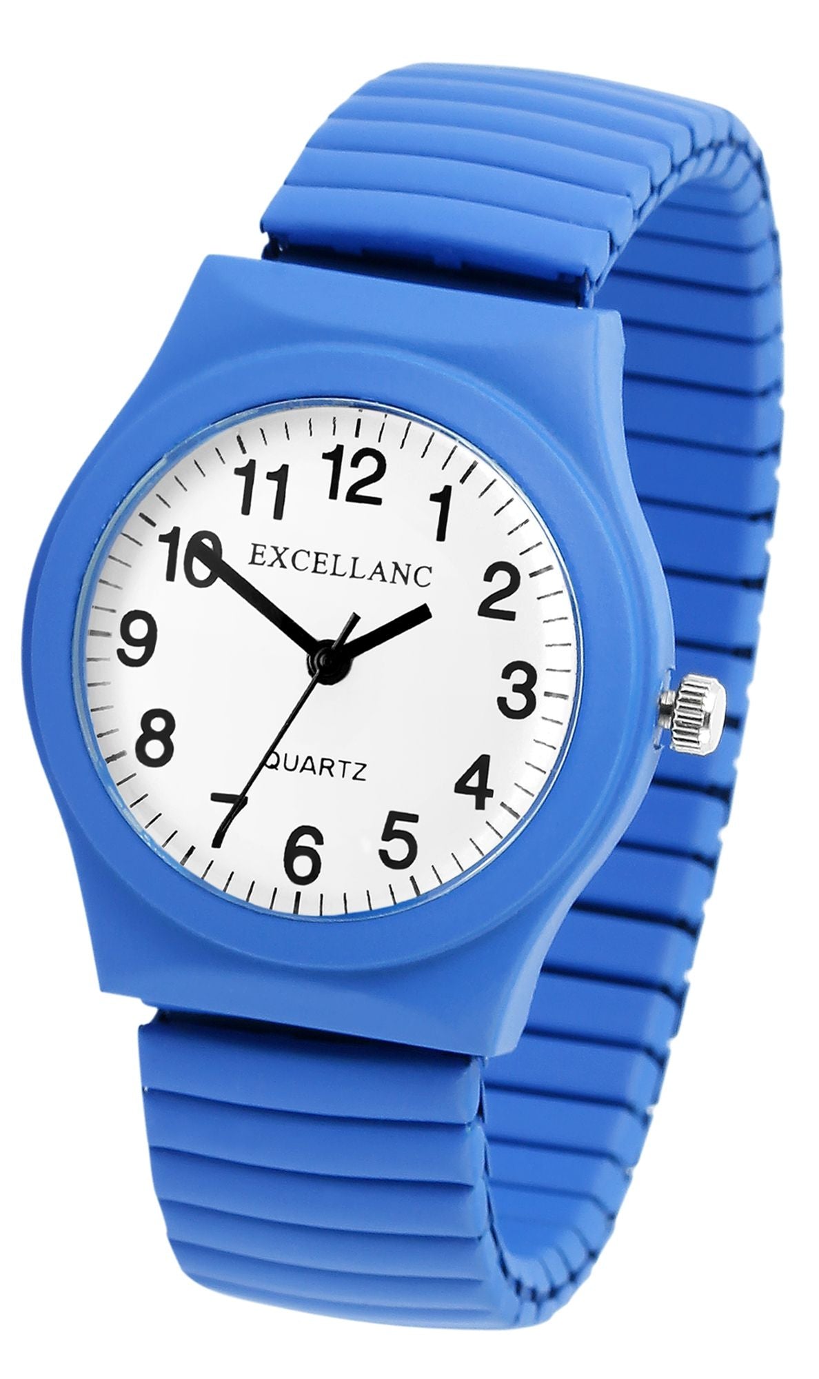 Excellanc Damen Armbanduhr – Neongrüne Quarzuhr mit Edelstahl-Zugarmband