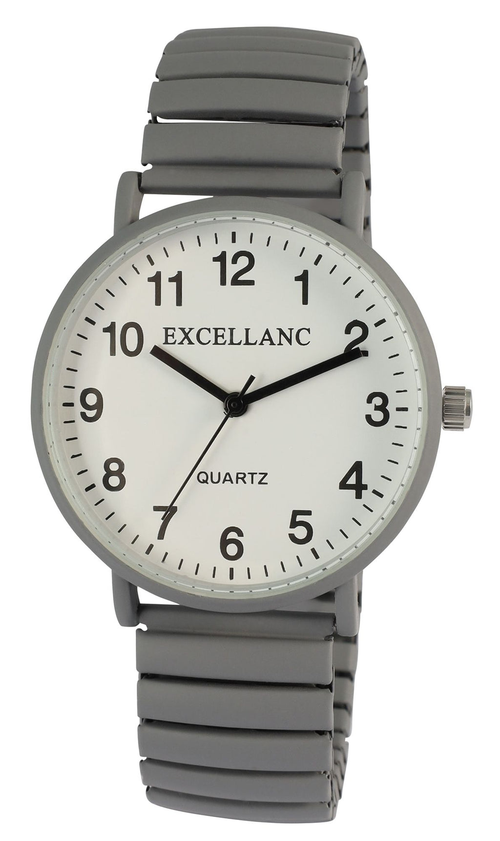 Excellanc Damenuhr Grau Mattiert – Elastisches Zugarmband
