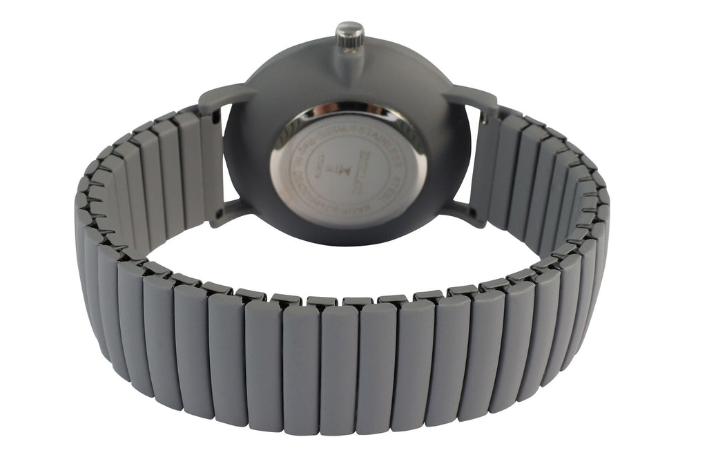 Excellanc Damenuhr Grau Mattiert – Elastisches Zugarmband
