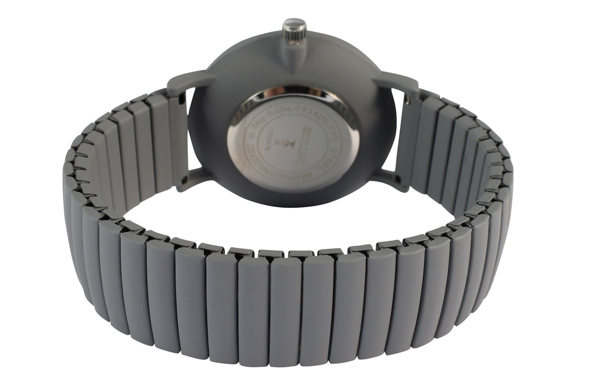 Excellanc Damenuhr Grau Mattiert – Elastisches Zugarmband