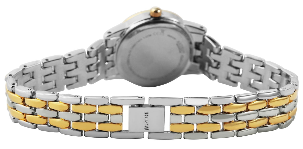 Akzent Exclusive Damenuhr Nohad | Bicolor Gliederarmband | Silber/Gold | Ø 26 mm