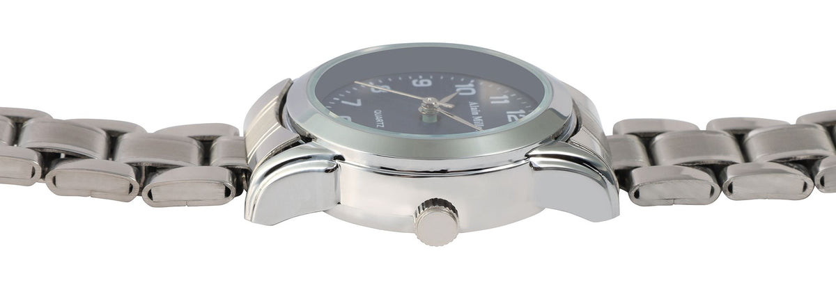 Damenuhr | Alain Miller | Edelstahl-Gliederarmband | Datumsanzeige | 4 Farben