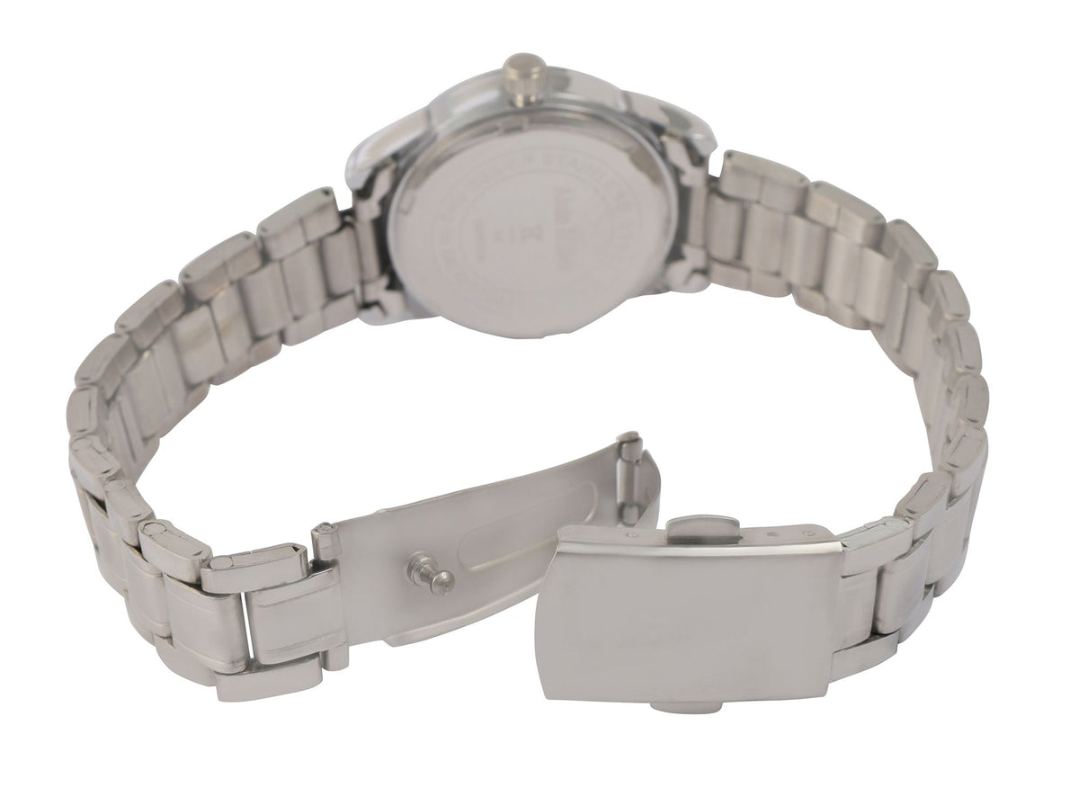 Damenuhr | Alain Miller | Edelstahl-Gliederarmband | Datumsanzeige | 4 Farben