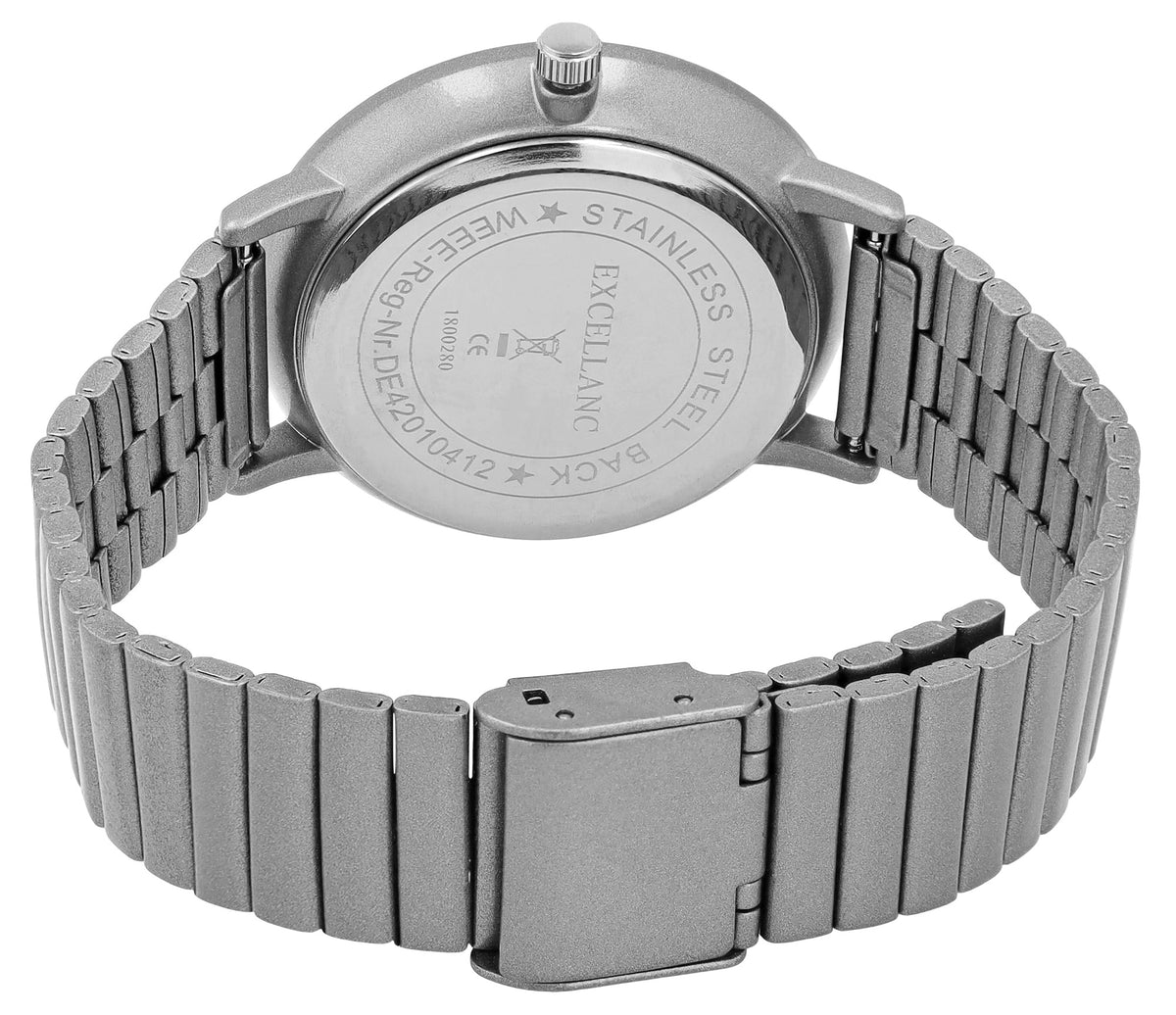 Damenuhr | Excellanc | Edelstahl-Gliederarmband | Arabische Ziffern | Ø 38 mm