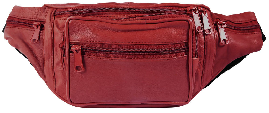 Leonardo Verrelli Echtleder Tasche, rot, blau