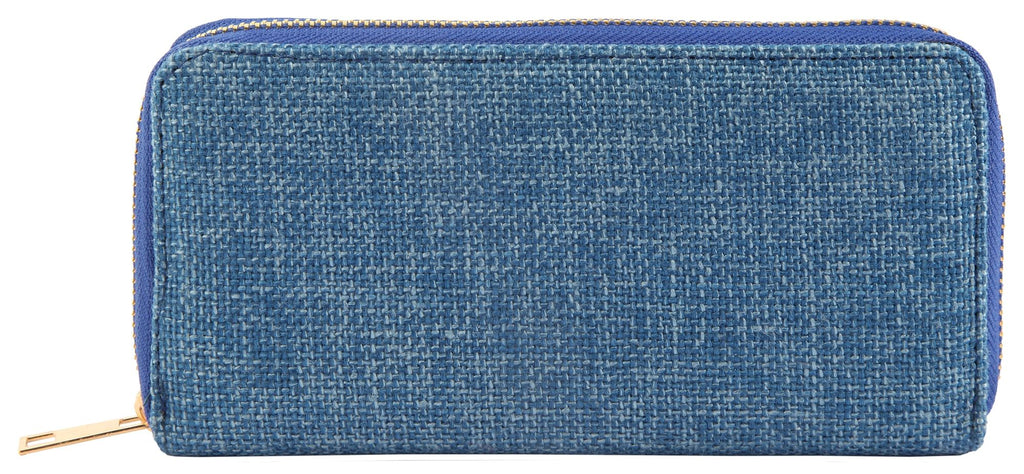 Cham Cham Damen Geldbörse Lederimitat Blau – Querformat Modisch