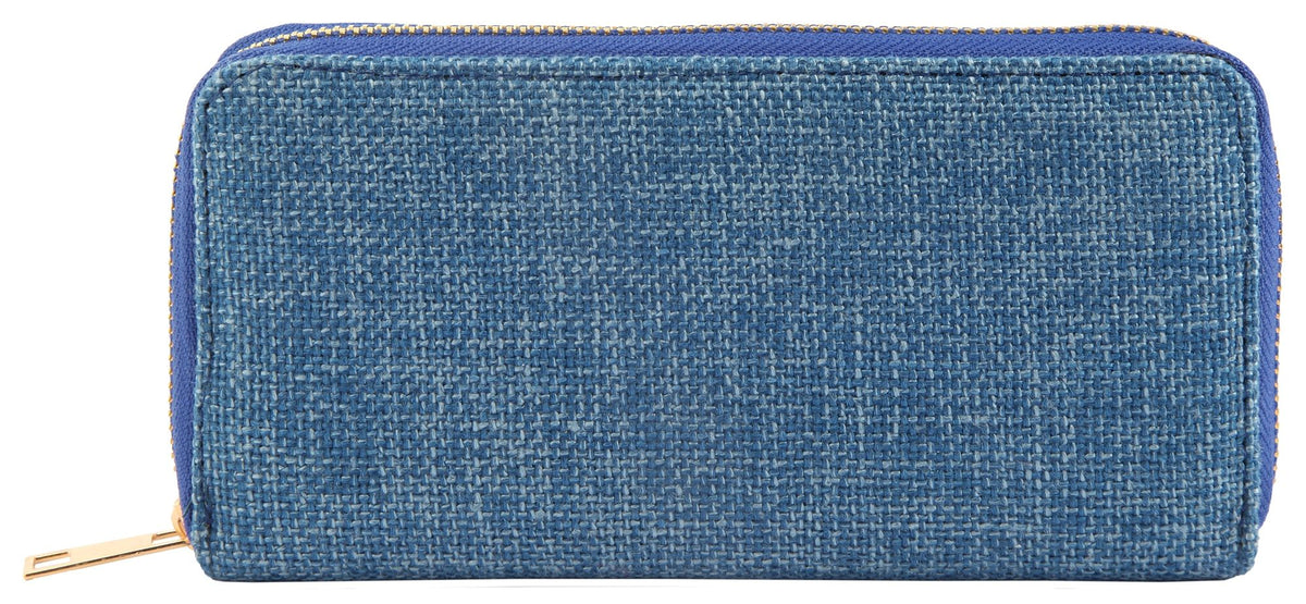 Cham Cham Damen Geldbörse Lederimitat Blau – Querformat Modisch