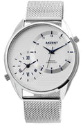AKZENT EXCLUSIVE Herrenuhr mit Edelstahl Meshband
