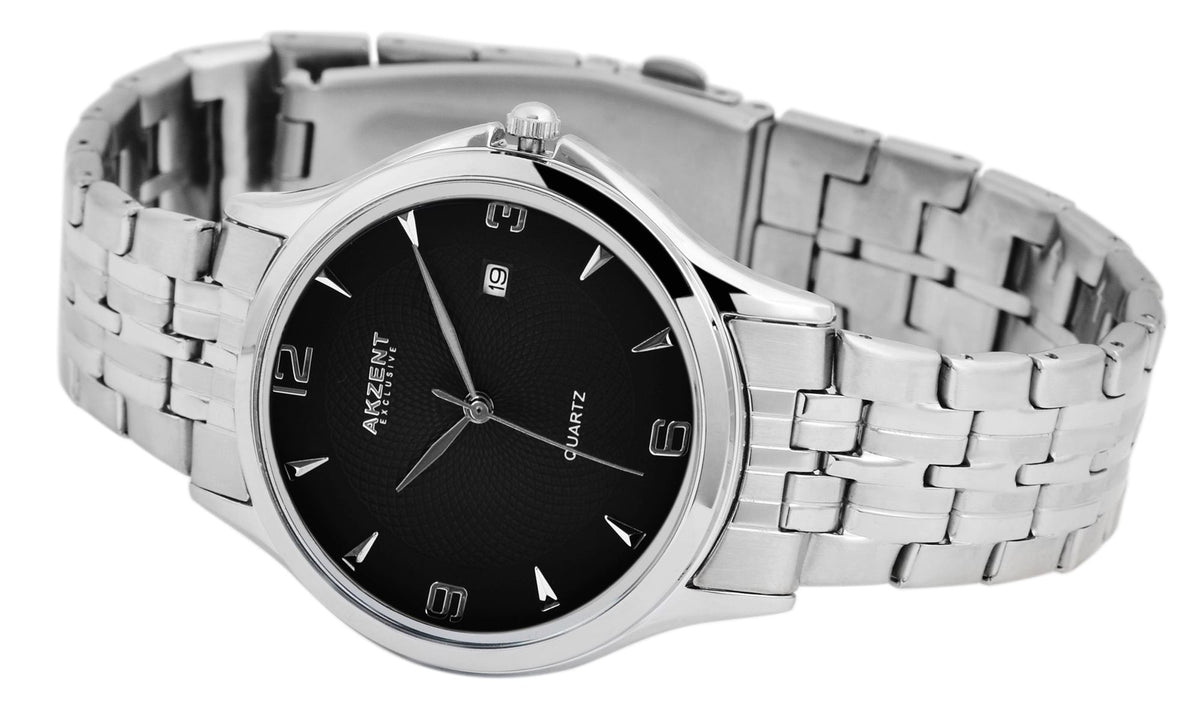 AKZENT EXCLUSIVE Herrenuhr mit Metallband