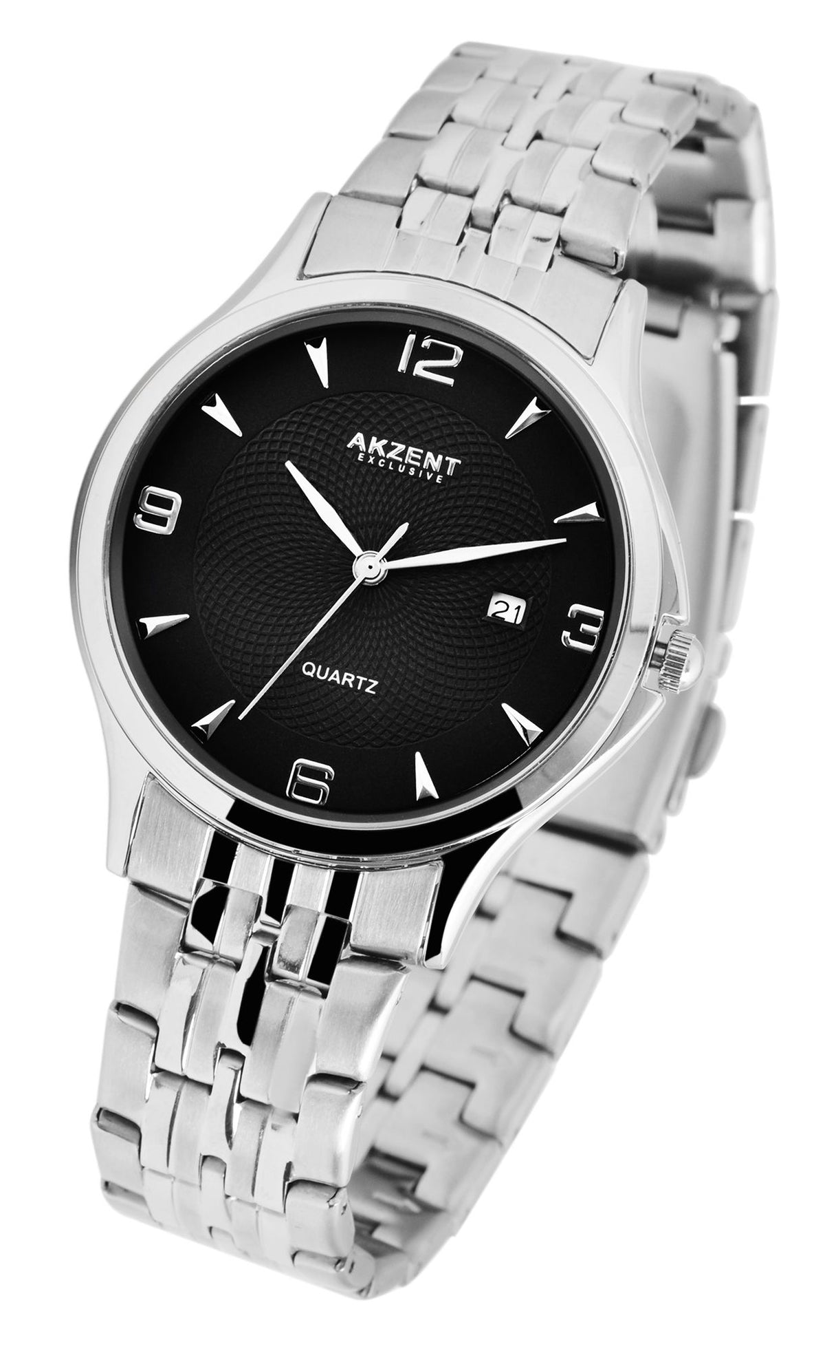 AKZENT EXCLUSIVE Herrenuhr mit Metallband