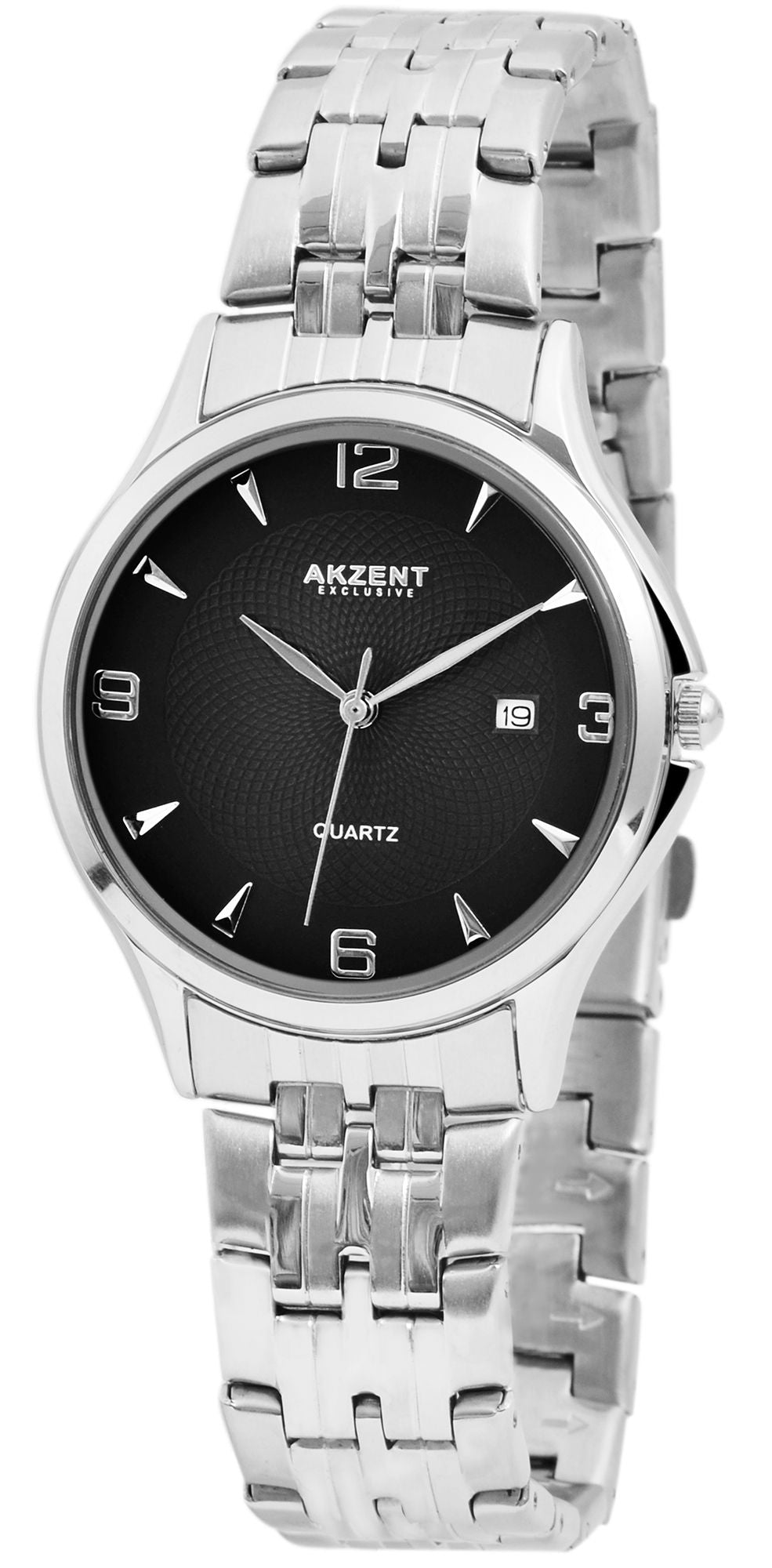 AKZENT EXCLUSIVE Herrenuhr mit Metallband