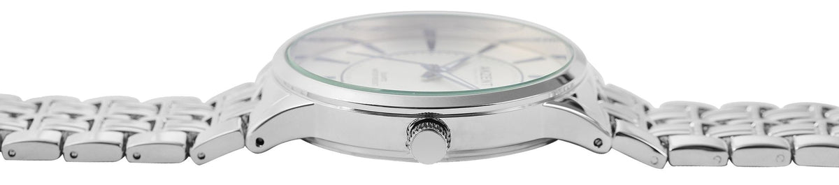 Akzent Exclusive Analog-Herrenuhr Metallband – Blau-Silber Design