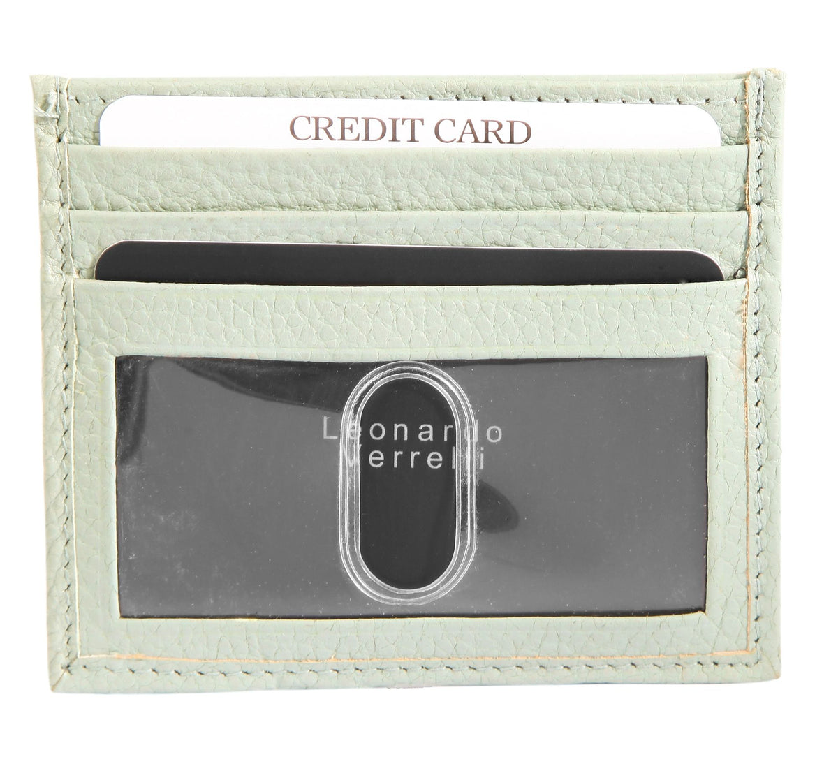 Leonardo Verrelli Damen-Geschenkset Echtleder Blau/Mint – Tasche & Kartenmäppchen