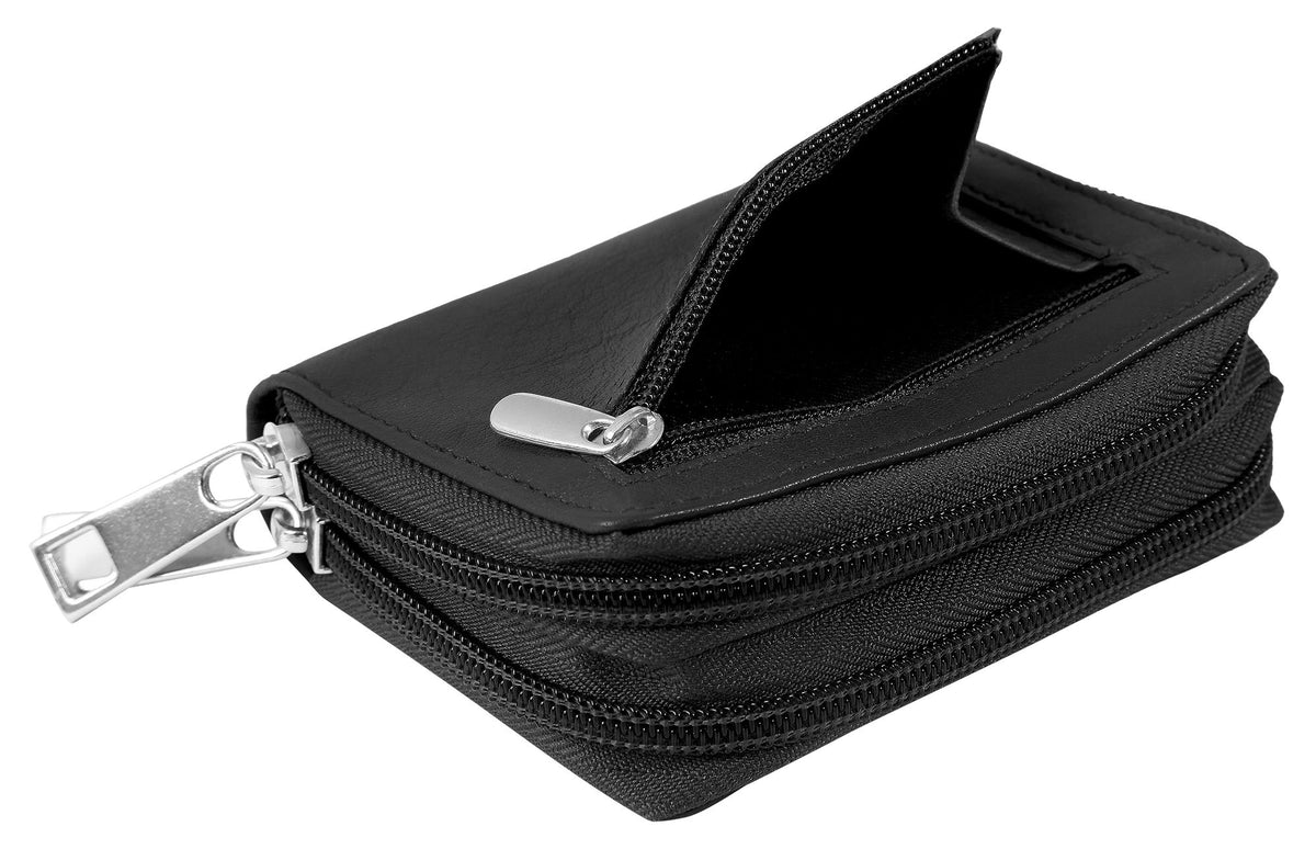 Leonardo Verrelli Mini-Portemonnaie | Echtleder | Unisex | Schwarz