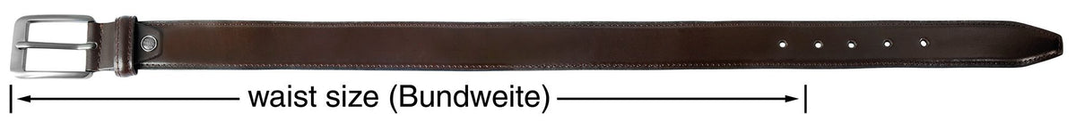 Echtleder Gürtel Herren Dunkelbraun – kürzbar | Leonardo Verrelli