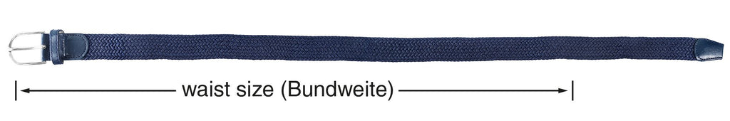 Textil-Flechtgürtel Unisex Blau – 12 Stück (95/105/115 cm)