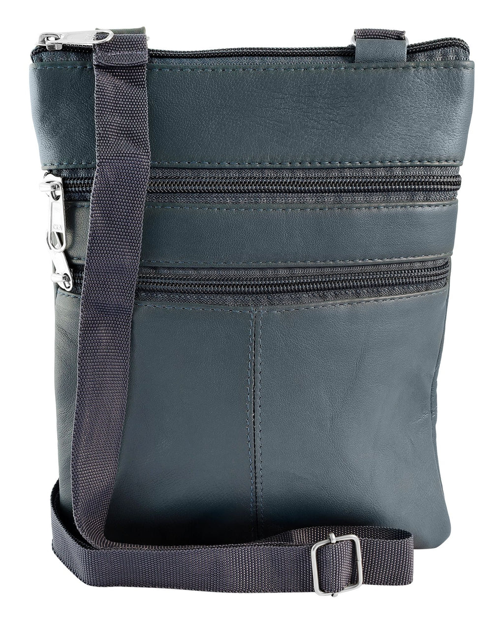 Steinmeister Echtledertasche, rot, blau