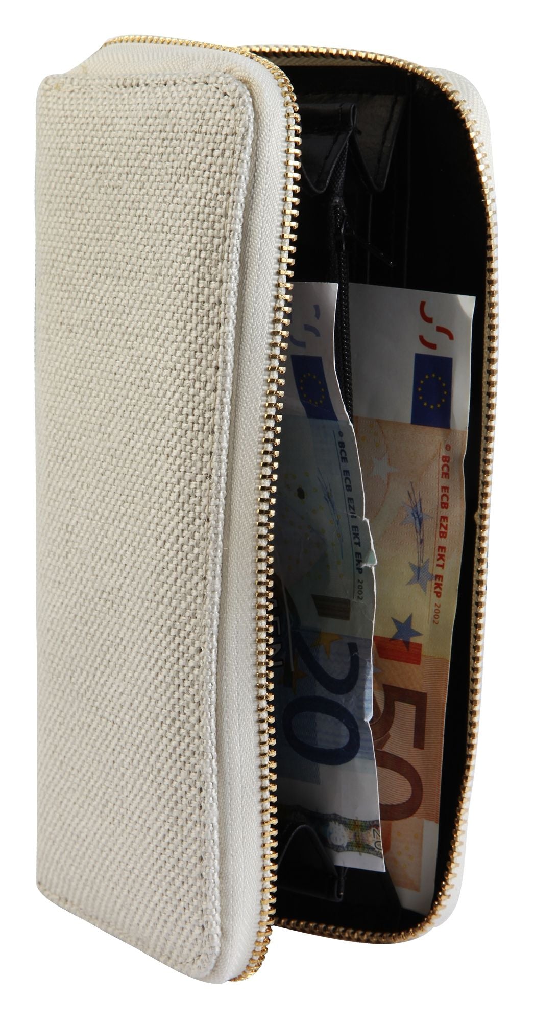 Cham Cham Damen Geldbörse Lederimitat Beige – Querformat Modisch