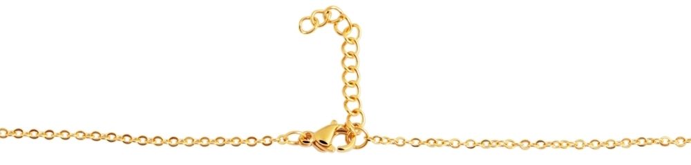 „Laurena" Damen-Halskette | Ankerkette mit Herzschlag-Anhänger | Goldfarben | Edelstahl