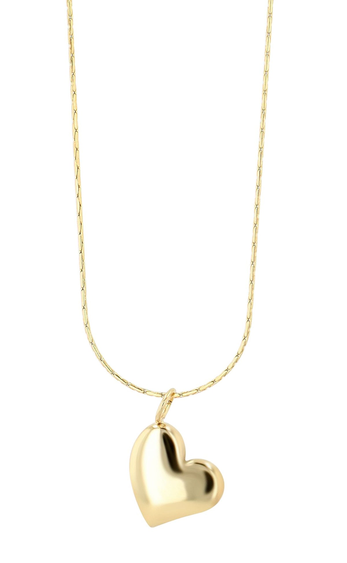 Akzent "Lovely" Edelstahl Kette Herz-Anhänger 42+5 cm – Gold