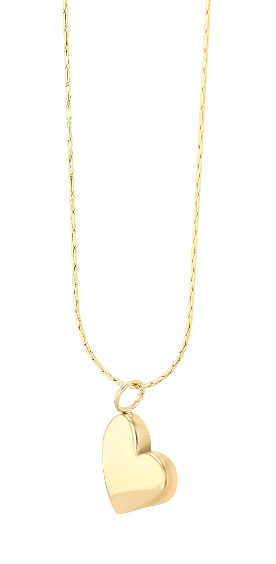 Akzent "Lovely" Edelstahl Kette Herz-Anhänger 42+5 cm – Gold