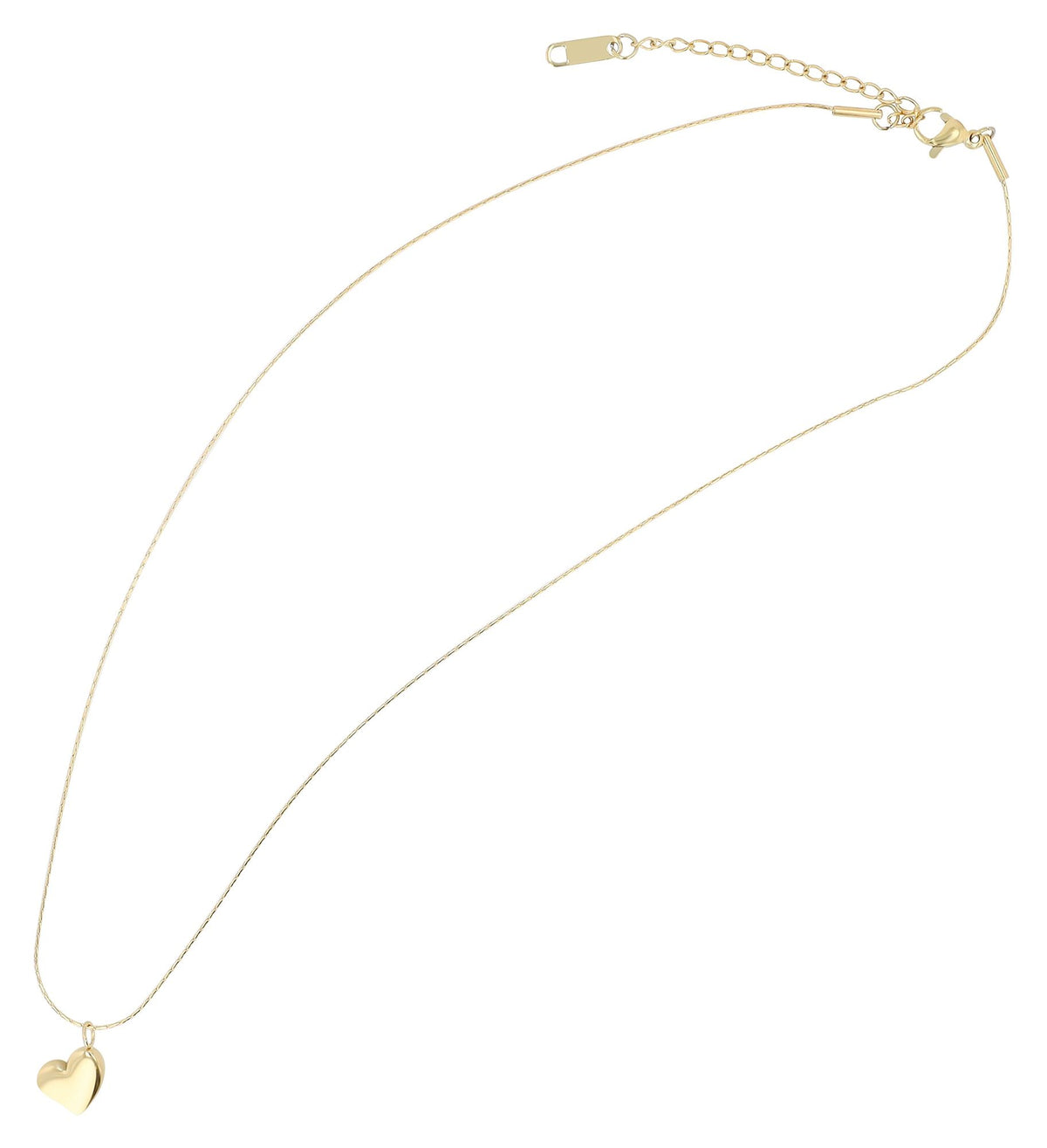 Akzent "Lovely" Edelstahl Kette Herz-Anhänger 42+5 cm – Gold