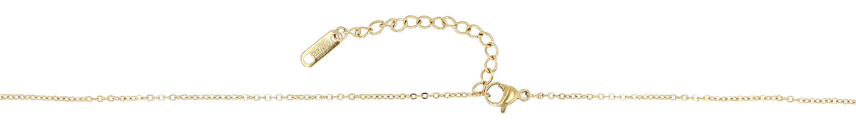 "Sheridan" Edelstahlkette mit Swarovski-Anhänger, Tropfen, 42 + 5 cm