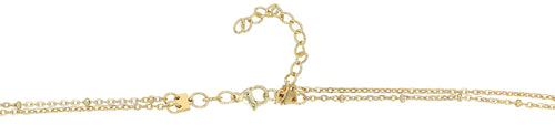 "Eline" Edelstahl Layering Kette mit Plättchen, 40/45 + 5 cm, goldfarben