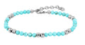 "Willow" Armband | Edelstahl & Türkis Naturstein | silberfarben | 17 + 3 cm | Akzent