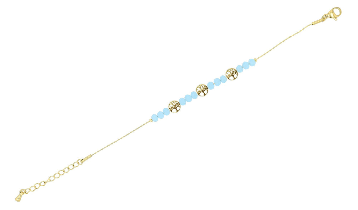 Lenjana Edelstahl-Armband mit Lebensbaumelementen | Gold | Akzent