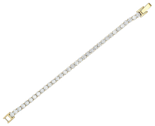 "Detta" Tennis-Armband mit Zirkonia | goldfarben | 16,5 + 2,5 cm | Akzent