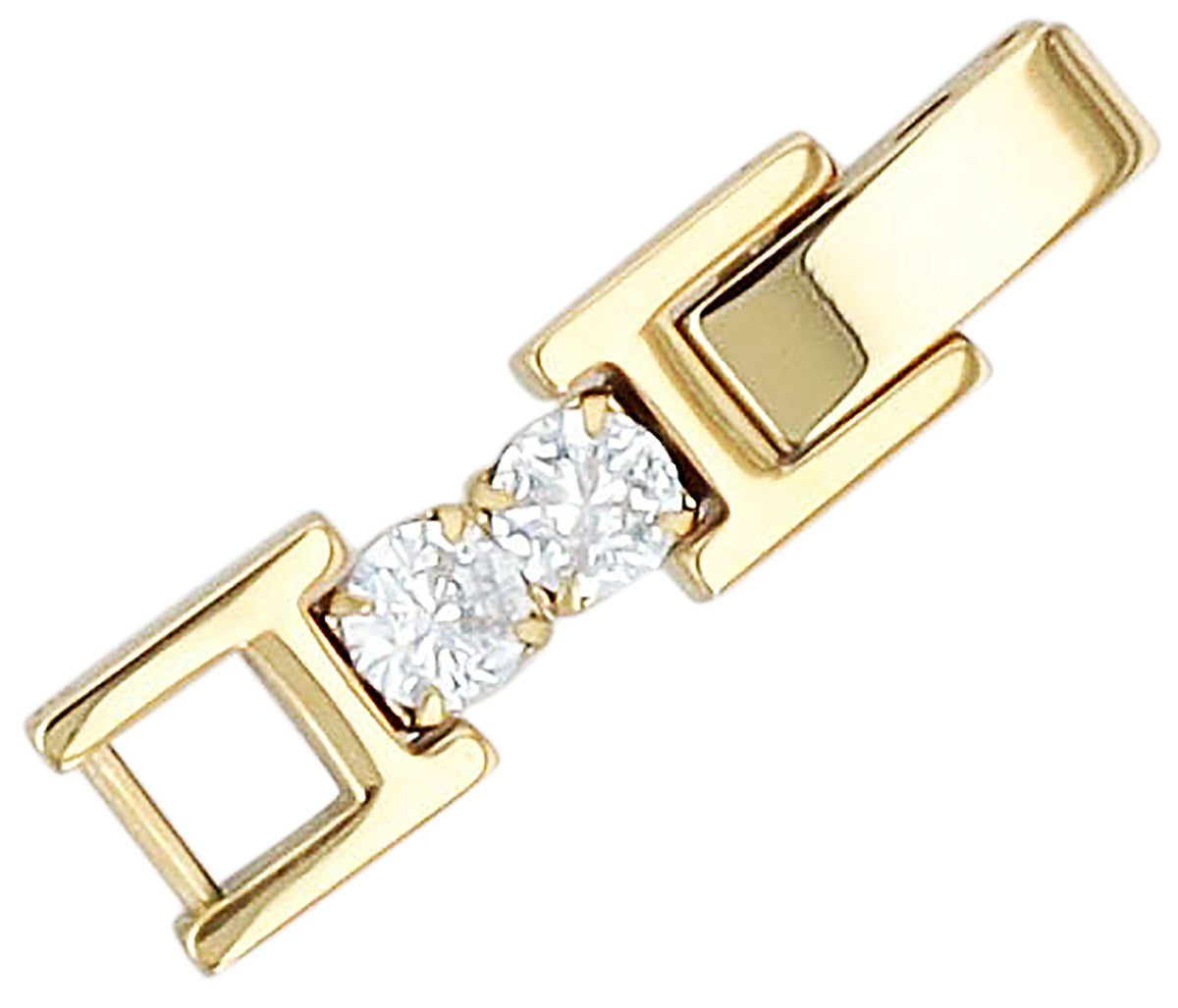 "Detta" Tennis-Armband mit Zirkonia | goldfarben | 16,5 + 2,5 cm | Akzent