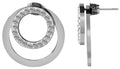 Akzent Ohrstecker "Elvy", Edelstahl, Similibesatz, silberfarben