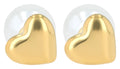 Akzent Xabelle Ohrstecker mit Herz und Perle, Gold oder Silber