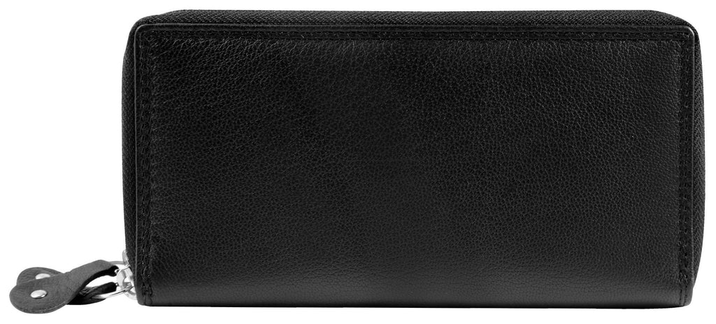 JUST Echt Leder Geldbörse RFID inkl. Box – Schwarz, Grau & Braun