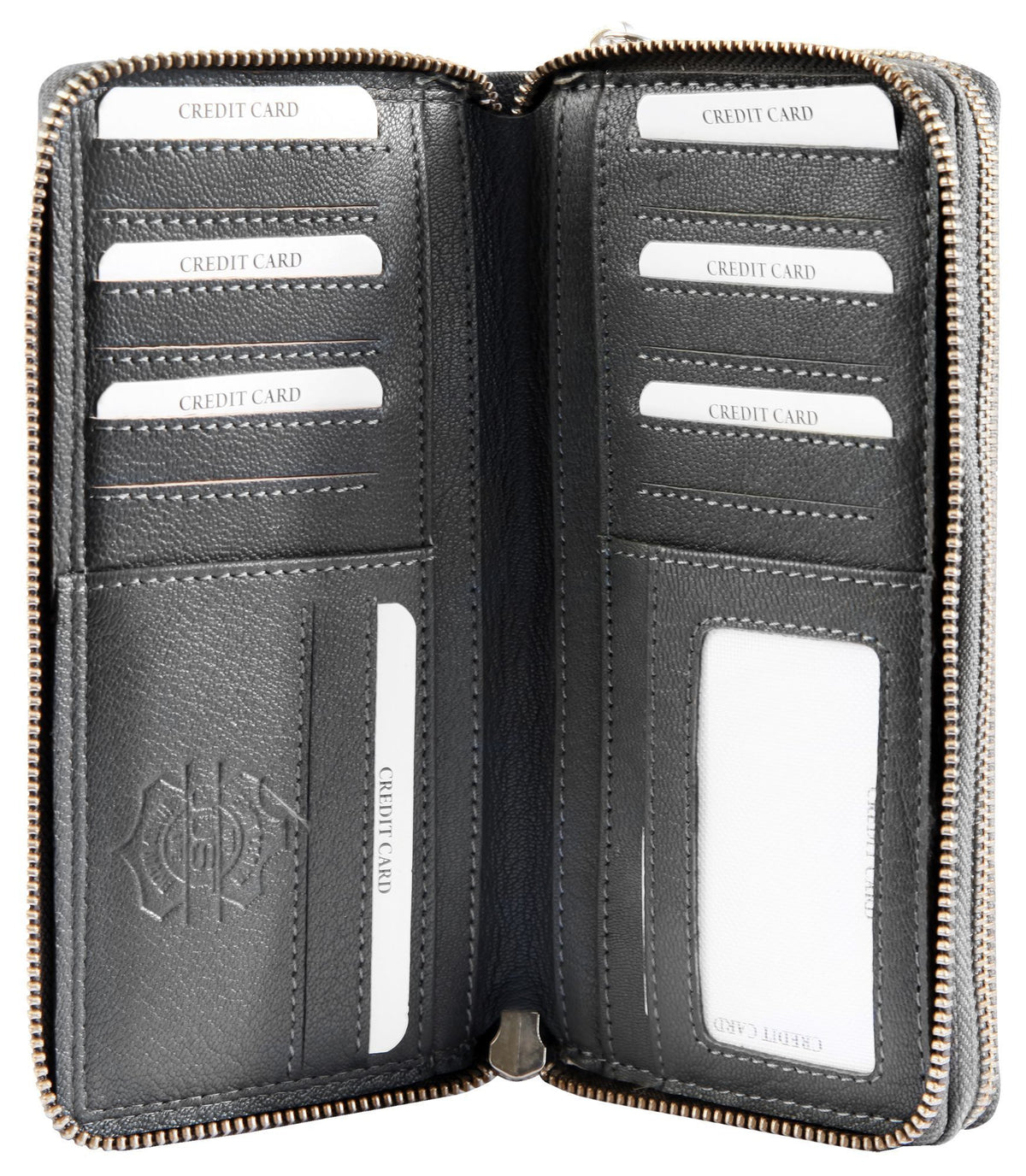 JUST Echt Leder Geldbörse RFID inkl. Box – Schwarz, Grau & Braun