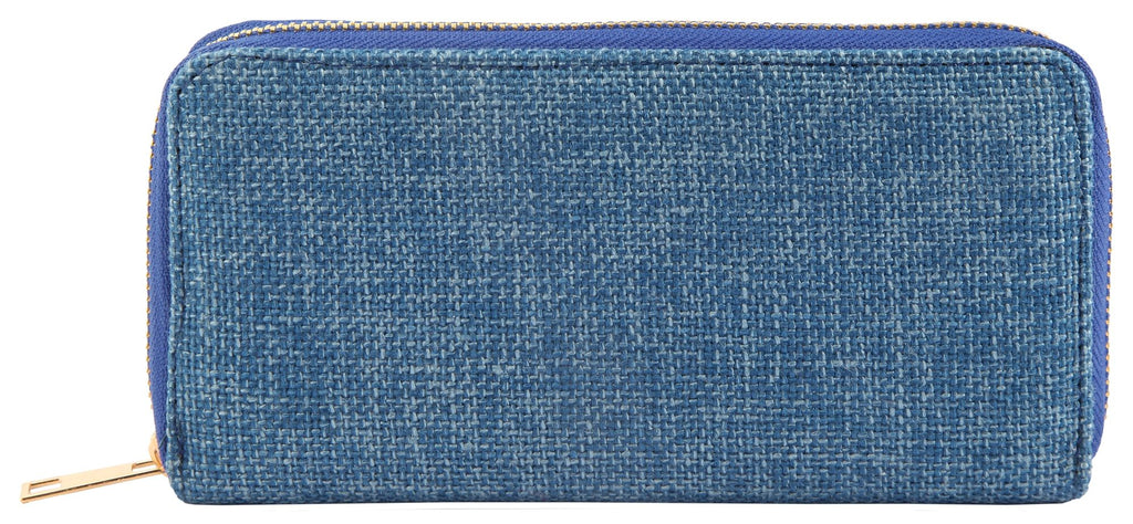 Cham Cham Damen Geldbörse Lederimitat Blau – Querformat Modisch