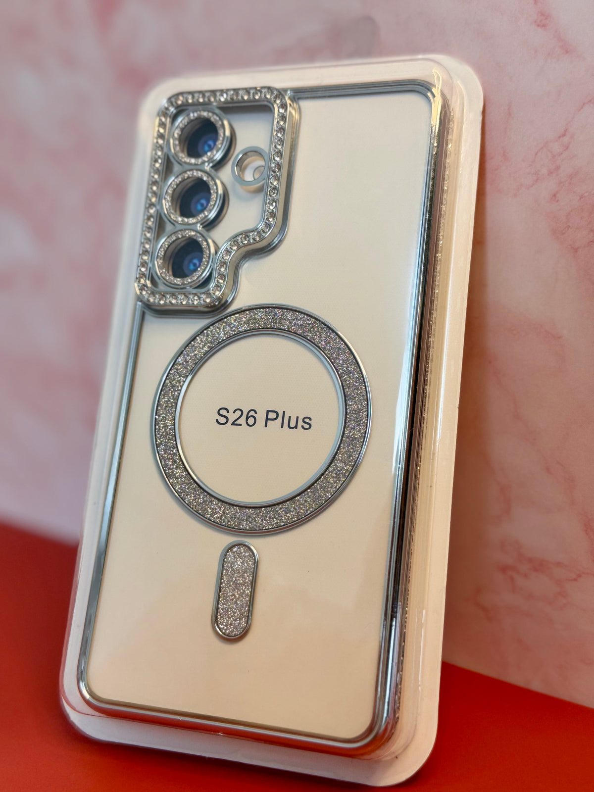 Handyhülle für Samsung S26 Plus mit funkelndem Rahmen