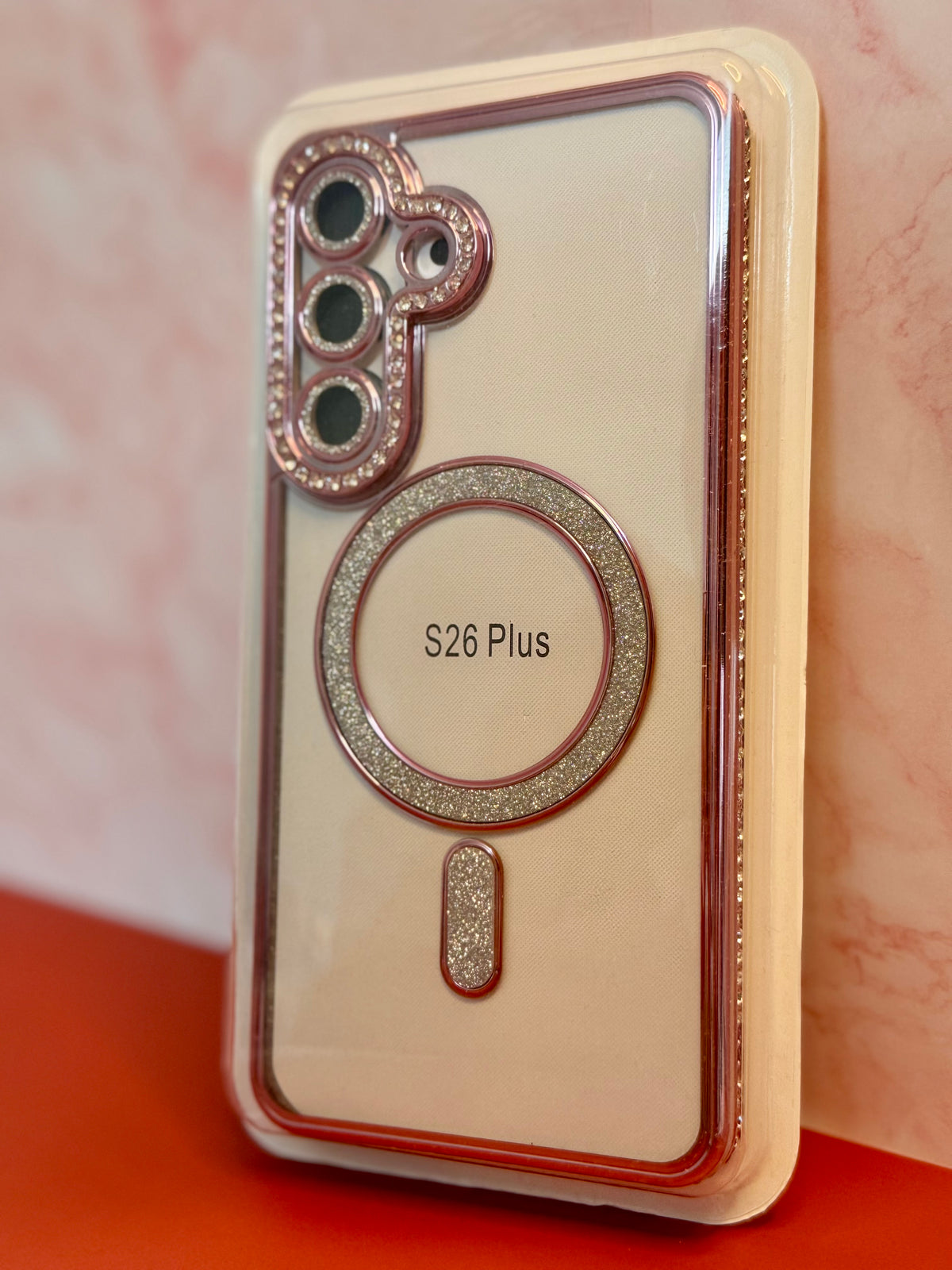 Handyhülle für Samsung S26 Plus mit funkelndem Rahmen