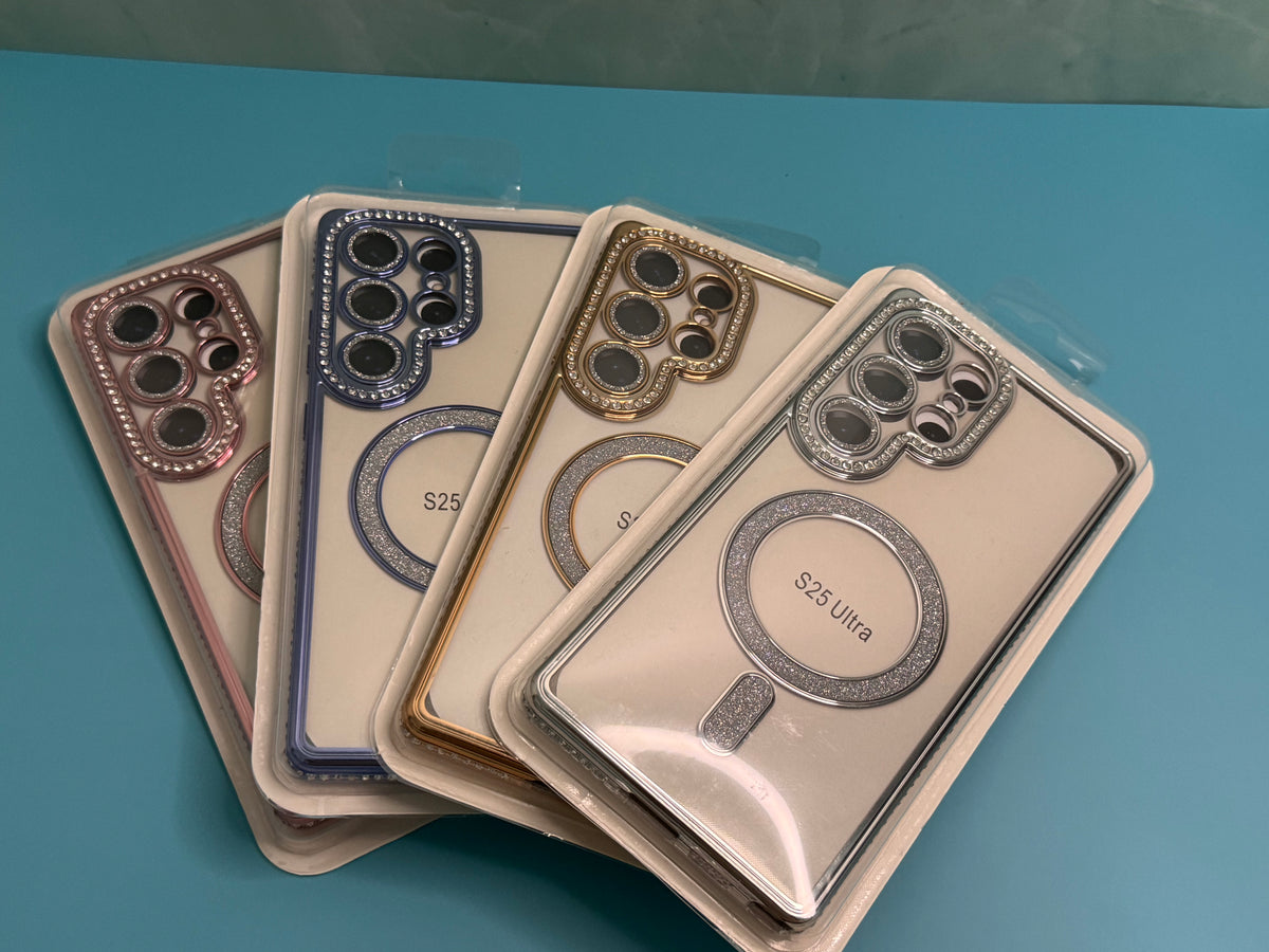 Handyhülle für Samsung S25 Ultra mit funkelndem Rahmen
