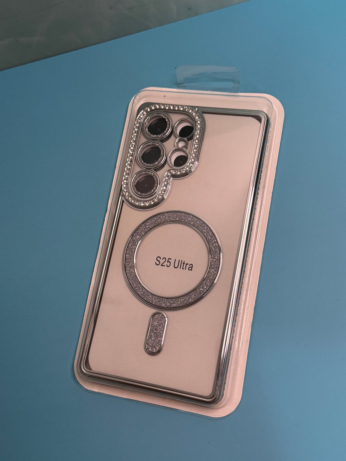 Handyhülle für Samsung S25 Ultra mit funkelndem Rahmen