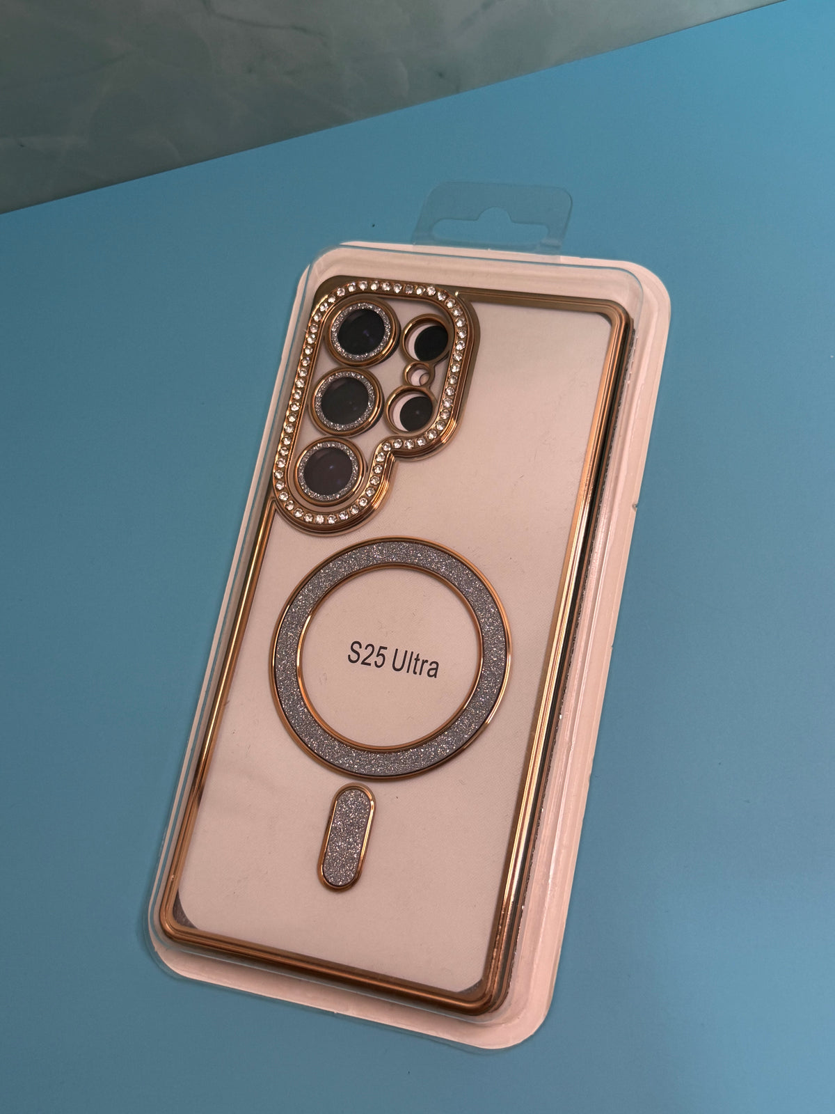 Handyhülle für Samsung S25 Ultra mit funkelndem Rahmen