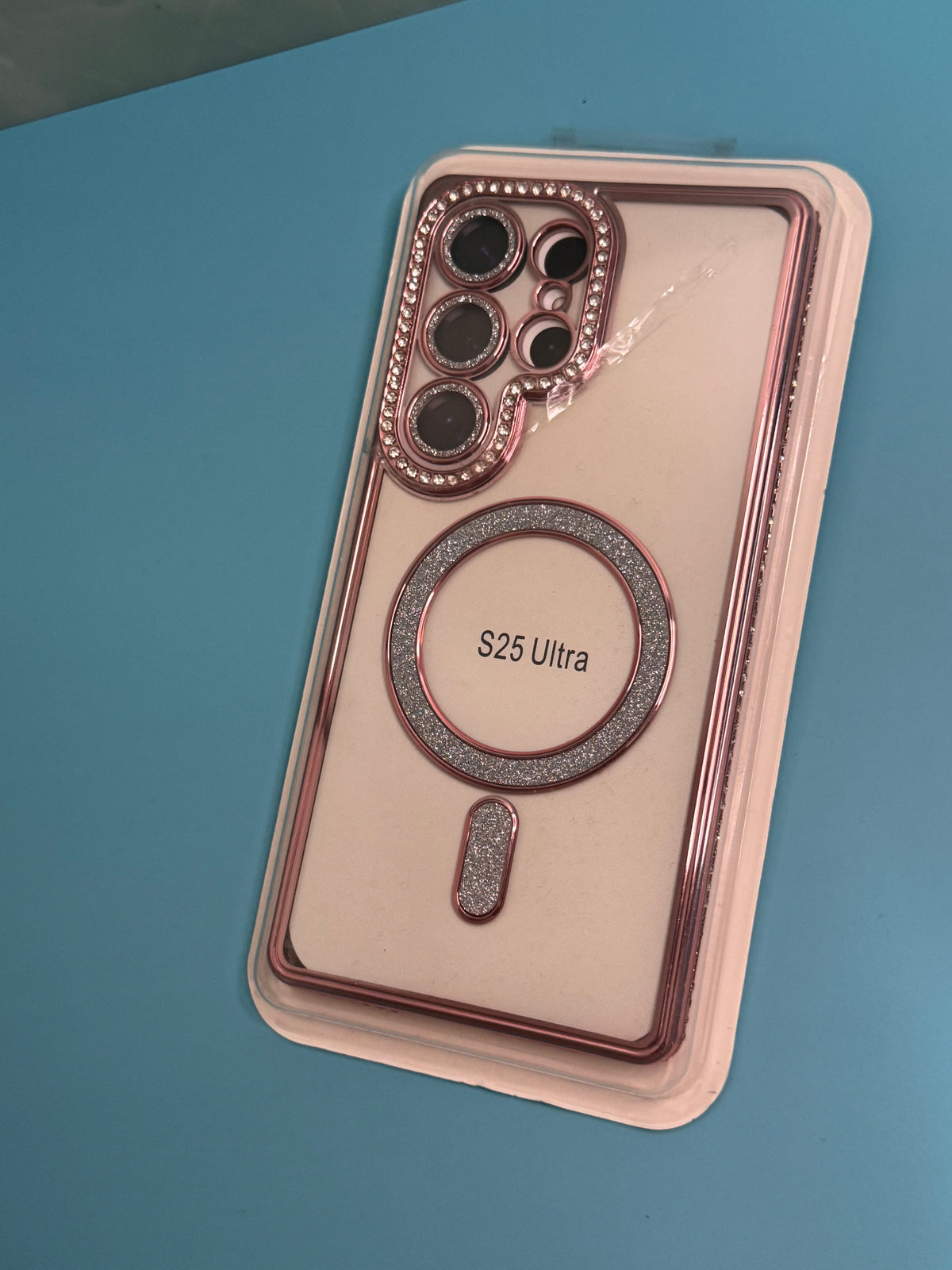 Handyhülle für Samsung S25 Ultra mit funkelndem Rahmen