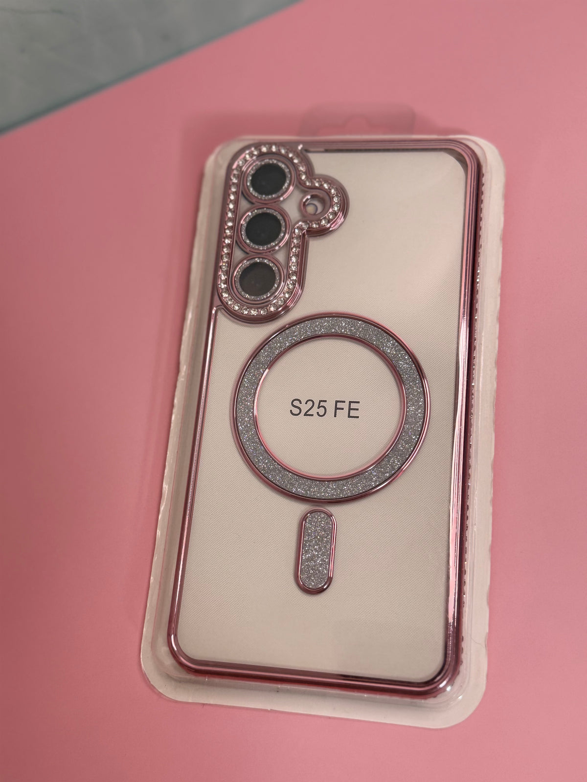 Handyhülle für Samsung S25 FE mit funkelndem Rahmen
