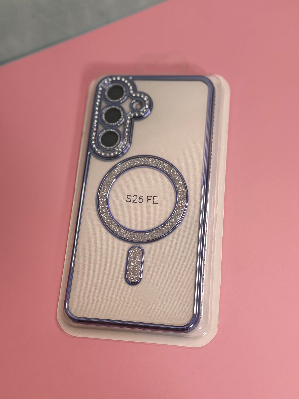 Handyhülle für Samsung S25 FE mit funkelndem Rahmen