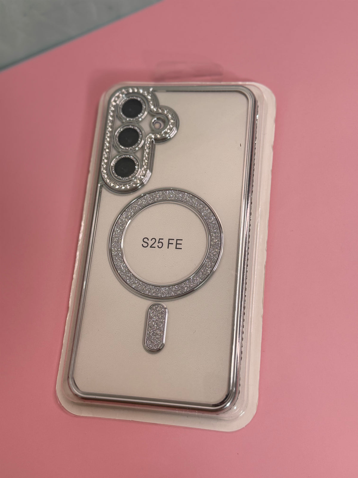 Handyhülle für Samsung S25 FE mit funkelndem Rahmen
