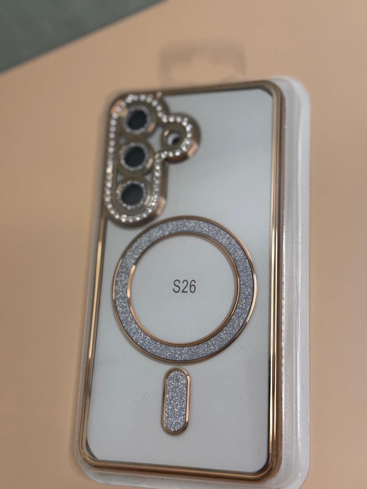 Handyhülle für Samsung S26 mit funkelndem Rahmen