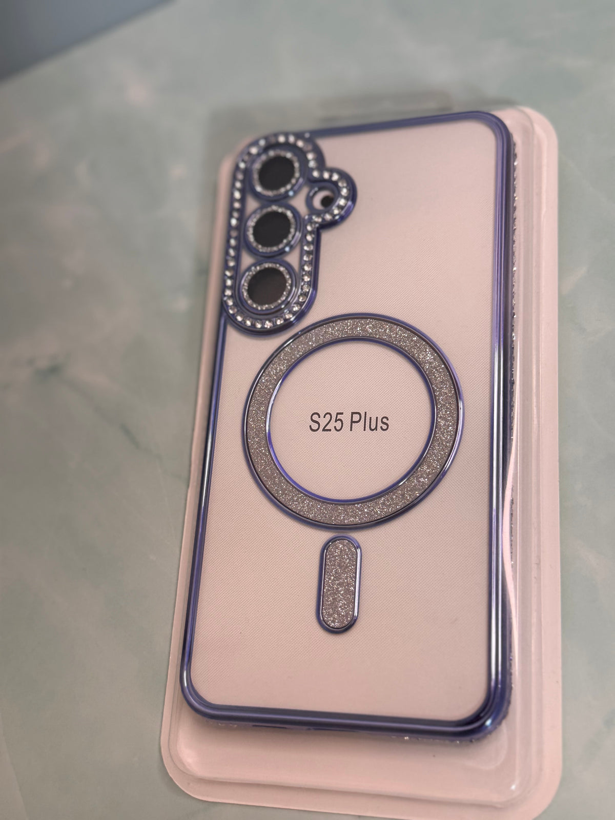 Handyhülle für Samsung S25 Plus mit funkelndem Rahmen